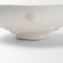 71663 - Punto Small White Paper Mache Dotted Centerpiece Bowl