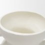 71665 - Mika Wide White Ceramic Vase w/ Handles