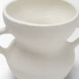 71665 - Mika Wide White Ceramic Vase w/ Handles
