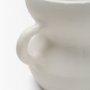 71665 - Mika Wide White Ceramic Vase w/ Handles