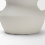 71665 - Mika Wide White Ceramic Vase w/ Handles