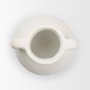 71666 - Basma White Scale Textured Ceramic Vase w/ Handles