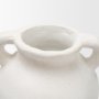 71666 - Basma White Scale Textured Ceramic Vase w/ Handles