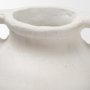 71666 - Basma White Scale Textured Ceramic Vase w/ Handles