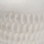 71666 - Basma White Scale Textured Ceramic Vase w/ Handles