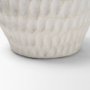 71666 - Basma White Scale Textured Ceramic Vase w/ Handles