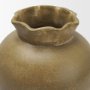 71667 - Melo Small Distressed Citron Yellow Ceramic Vase