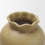 71668 - Melo Large Distressed Citron Yellow Ceramic Vase