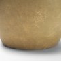 71668 - Melo Large Distressed Citron Yellow Ceramic Vase