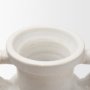 71669 - Trenza Small White Ceramic Vase w/ Twisted Handles