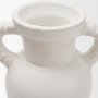 71669 - Trenza Small White Ceramic Vase w/ Twisted Handles