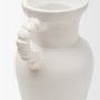 71669 - Trenza Small White Ceramic Vase w/ Twisted Handles