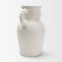 71670 - Trenza Large White Ceramic Vase w/ Twisted Handles