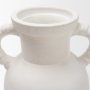 71670 - Trenza Large White Ceramic Vase w/ Twisted Handles