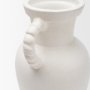 71670 - Trenza Large White Ceramic Vase w/ Twisted Handles