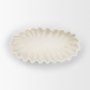 71671 - Camelia Fluted White Paper Mache Long Centerpiece Bowl