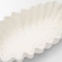 71671 - Camelia Fluted White Paper Mache Long Centerpiece Bowl