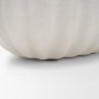 71671 - Camelia Fluted White Paper Mache Long Centerpiece Bowl