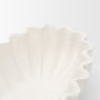 71672 - Camelia Large Fluted White Paper Mache Round Centerpiece Bowl