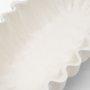 71672 - Camelia Large Fluted White Paper Mache Round Centerpiece Bowl