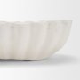 71672 - Camelia Large Fluted White Paper Mache Round Centerpiece Bowl
