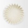 71673 - Camelia Fluted White Paper Mache Pedastal Centerpiece Bowl