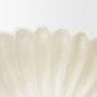 71673 - Camelia Fluted White Paper Mache Pedastal Centerpiece Bowl