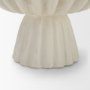 71673 - Camelia Fluted White Paper Mache Pedastal Centerpiece Bowl