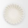 71674 - Camelia Small Fluted White Paper Mache Round Centerpiece Bowl