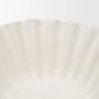 71674 - Camelia Small Fluted White Paper Mache Round Centerpiece Bowl