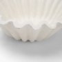 71674 - Camelia Small Fluted White Paper Mache Round Centerpiece Bowl