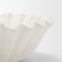 71674 - Camelia Small Fluted White Paper Mache Round Centerpiece Bowl