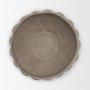 71676 - Konya Large Earthen Gray-Brown Dotted Paper Mache Centerpiece Bowl