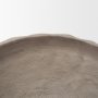 71676 - Konya Large Earthen Gray-Brown Dotted Paper Mache Centerpiece Bowl