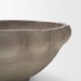 71676 - Konya Large Earthen Gray-Brown Dotted Paper Mache Centerpiece Bowl