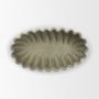 71677 - Camelia Fluted Sage Green Paper Mache Long Centerpiece Bowl
