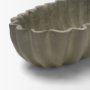 71677 - Camelia Fluted Sage Green Paper Mache Long Centerpiece Bowl