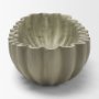 71678 - Camelia Large Fluted Sage Green Paper Mache Round Centerpiece Bowl