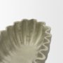 71678 - Camelia Large Fluted Sage Green Paper Mache Round Centerpiece Bowl