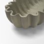 71678 - Camelia Large Fluted Sage Green Paper Mache Round Centerpiece Bowl