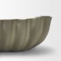 71678 - Camelia Large Fluted Sage Green Paper Mache Round Centerpiece Bowl