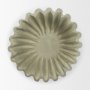 71679 - Camelia Small Fluted Sage Green Paper Mache Round Centerpiece Bowl