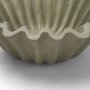 71679 - Camelia Small Fluted Sage Green Paper Mache Round Centerpiece Bowl