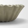 71679 - Camelia Small Fluted Sage Green Paper Mache Round Centerpiece Bowl