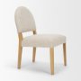 71724 - Martie Oatmeal Fabric w/ Light Brown Wood Legs Dining Chair