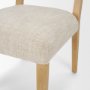 71724 - Martie Oatmeal Fabric w/ Light Brown Wood Legs Dining Chair