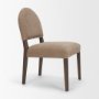 71725 - Martie Stonewashed Latte Fabric w/ Dark Brown Wood Legs Dining Chair