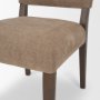 71725 - Martie Stonewashed Latte Fabric w/ Dark Brown Wood Legs Dining Chair
