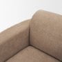 71728 - Oskar Chocolate Fabric w/ Brown Wood Base Swivel Accent Chair