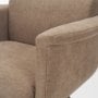 71728 - Oskar Chocolate Fabric w/ Brown Wood Base Swivel Accent Chair